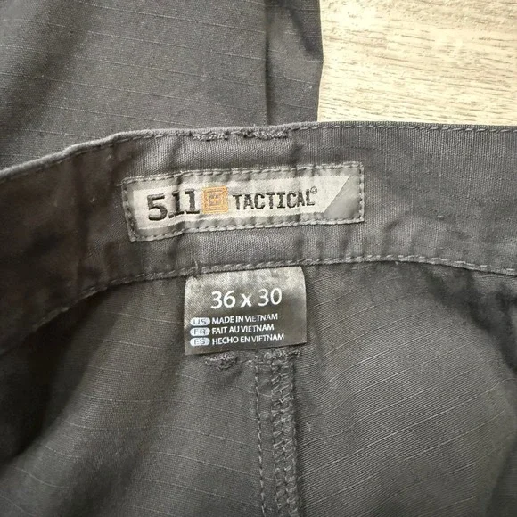 5.11 Tactical Men's Black Cargo Pants Size 36x30 Work Utility Outdoor - Picture 7 of 10